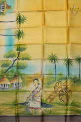 Pure Handloom Tussar - Mustard Yellow