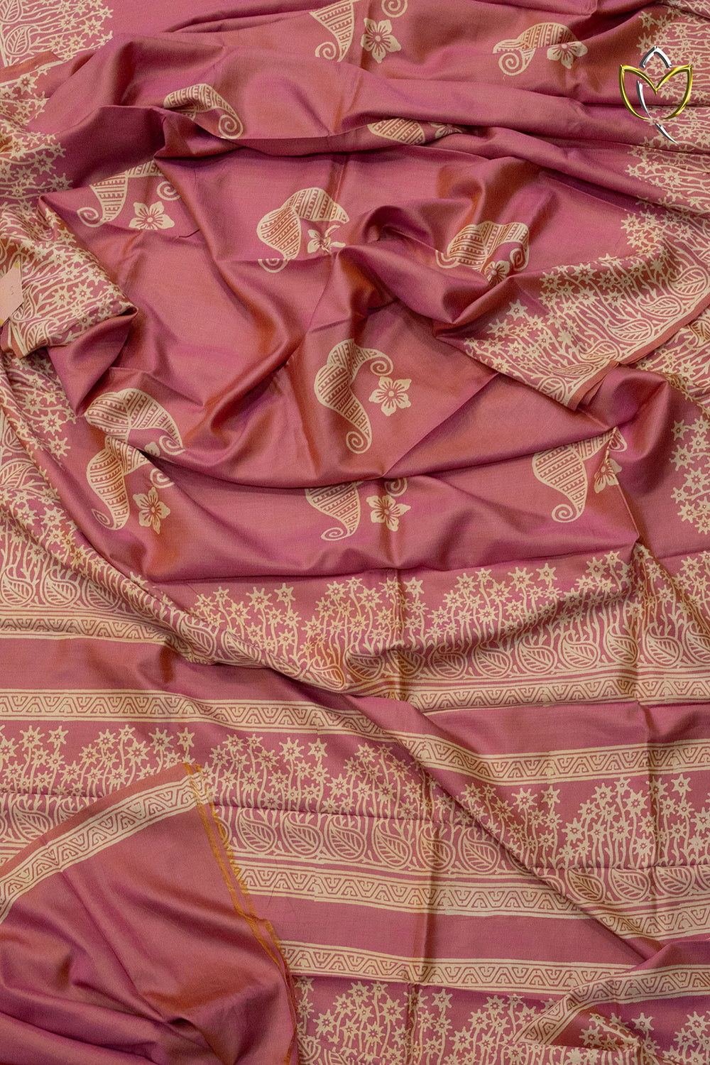 Pure Soft Silk - Baby Pink & Mustard Yellow