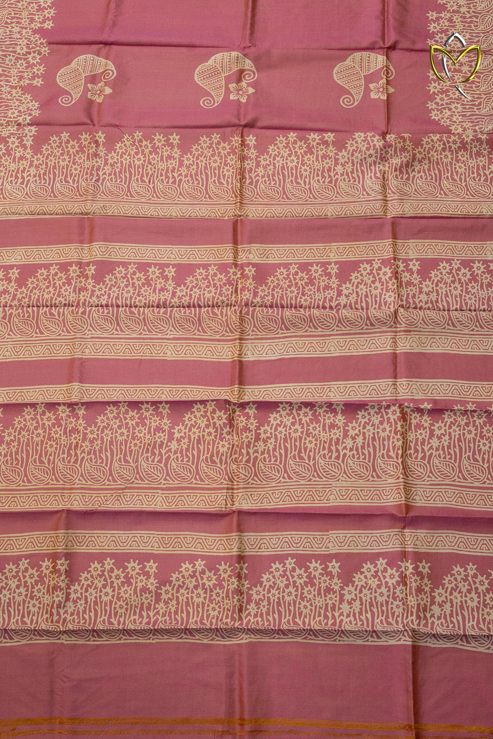 Pure Soft Silk - Baby Pink & Mustard Yellow
