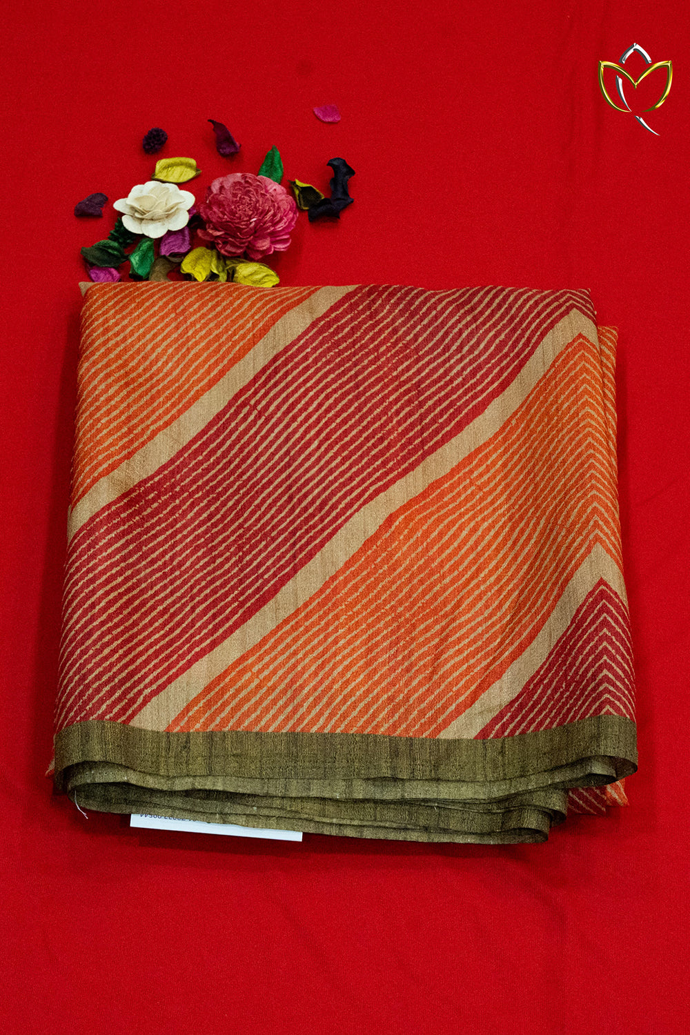 Semi Tussar - Rust & Pink