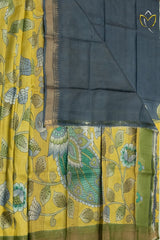 Soft Silk - Mustard Yellow & Grey