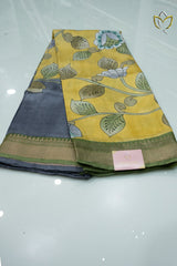 Soft Silk - Mustard Yellow & Grey