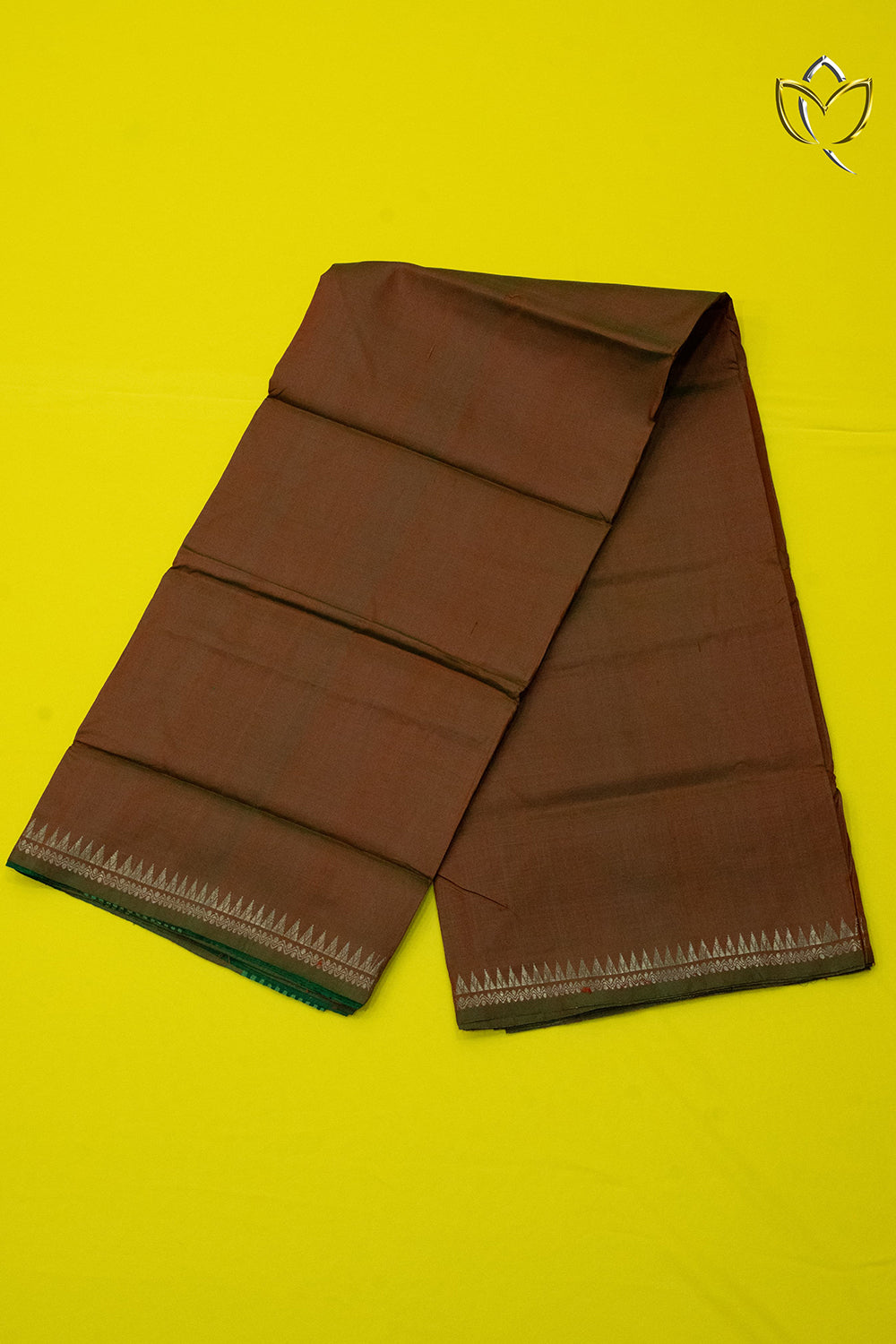 Bishnupuri Silk - Rust & Green