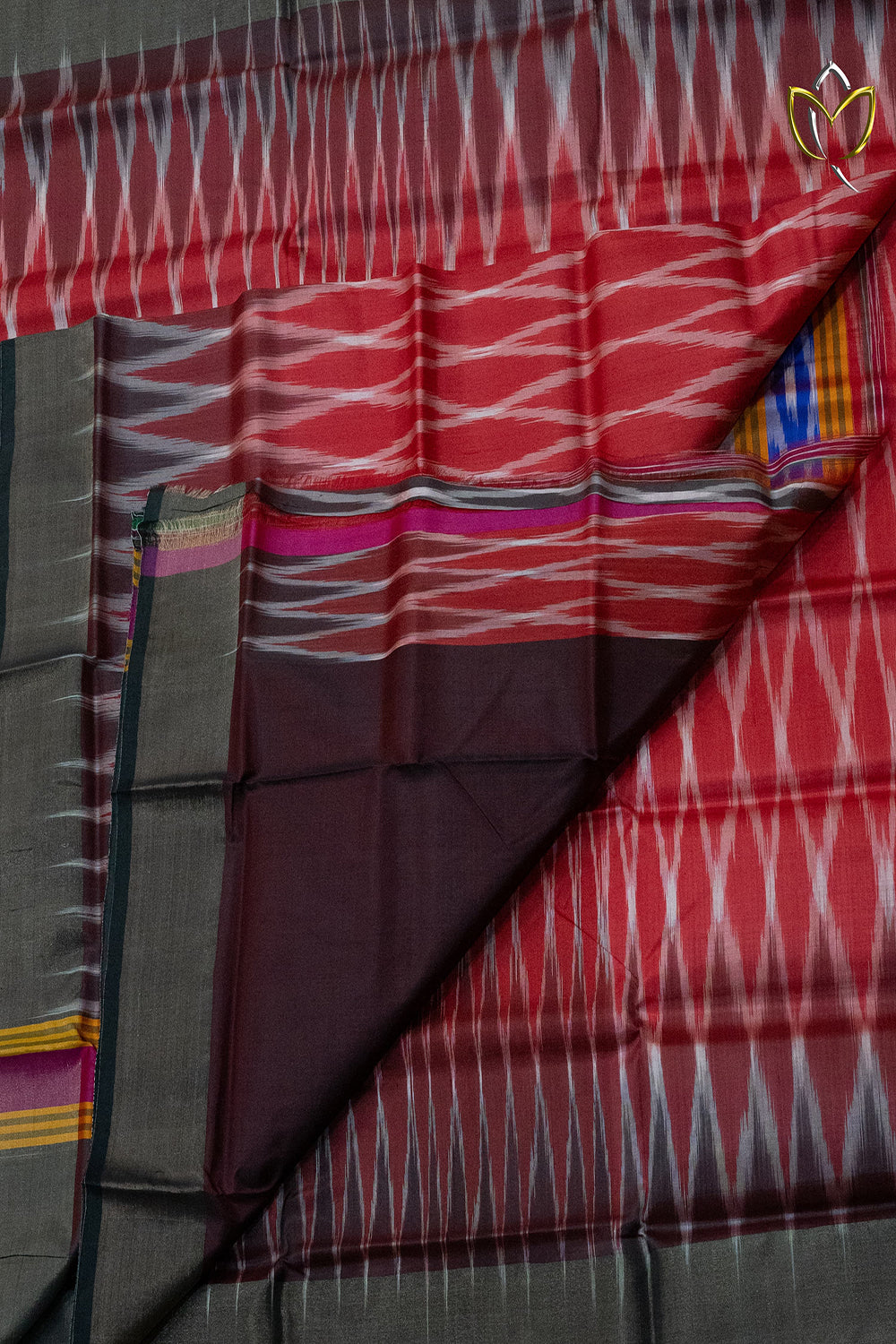 Bishnupuri Silk - Maroon & Black