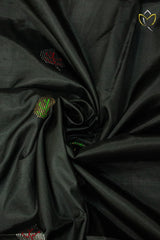 Bishnupuri Silk - Black & Rust