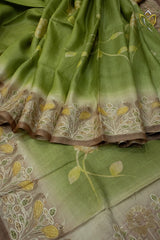 Pure Handloom Tussar - Green