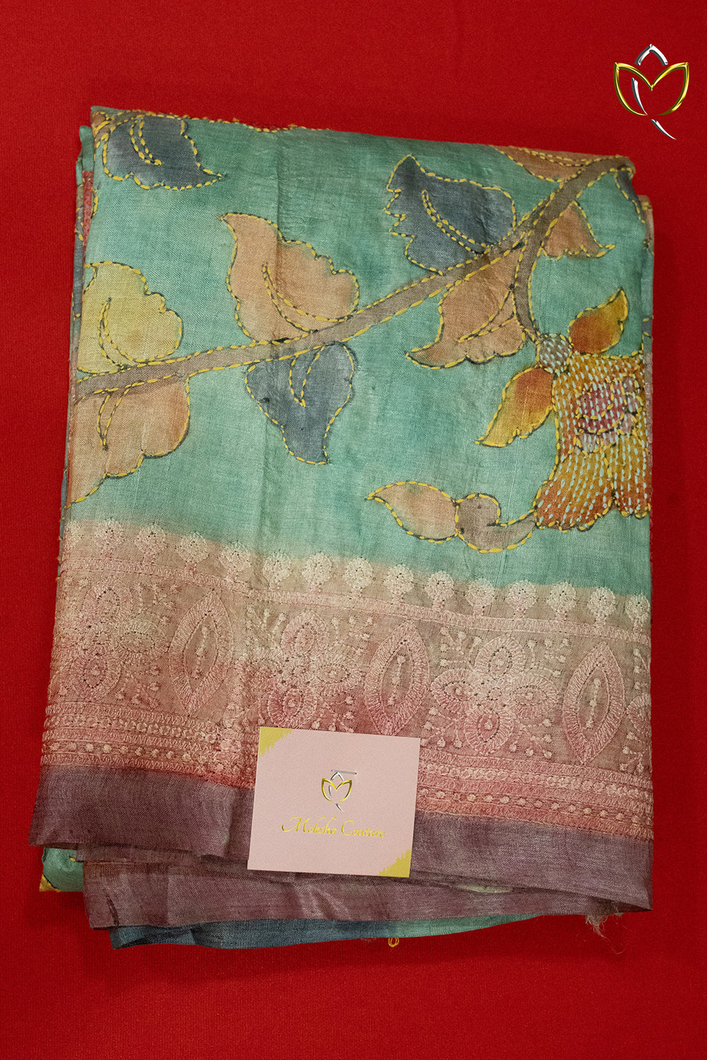 Pure Handloom Tussar - Sea Green