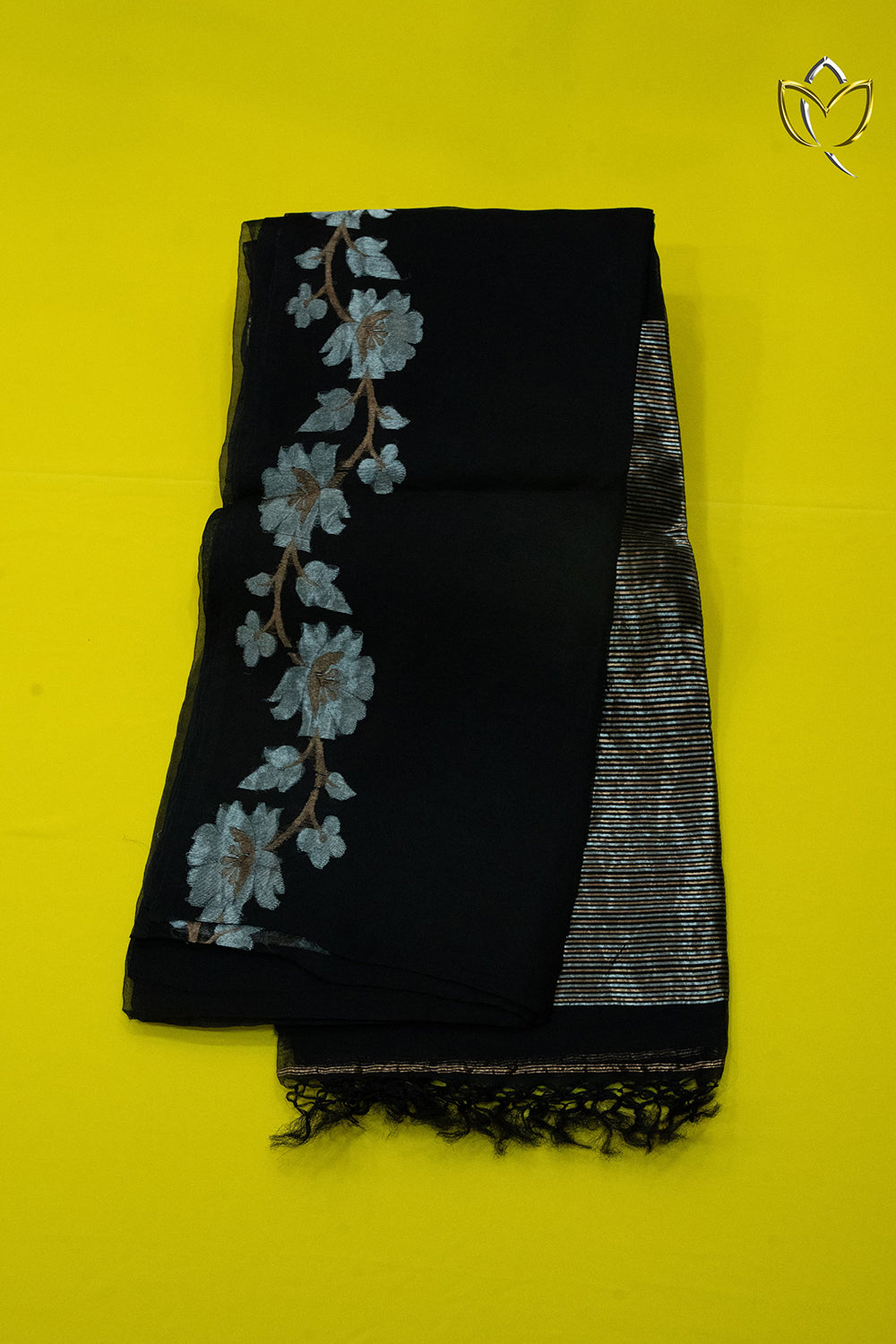 Muslin Jamdani - Black