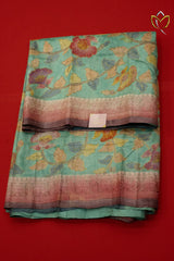 Pure Handloom Tussar - Sea Green