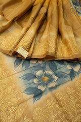 Pure Handloom Tussar - Beige