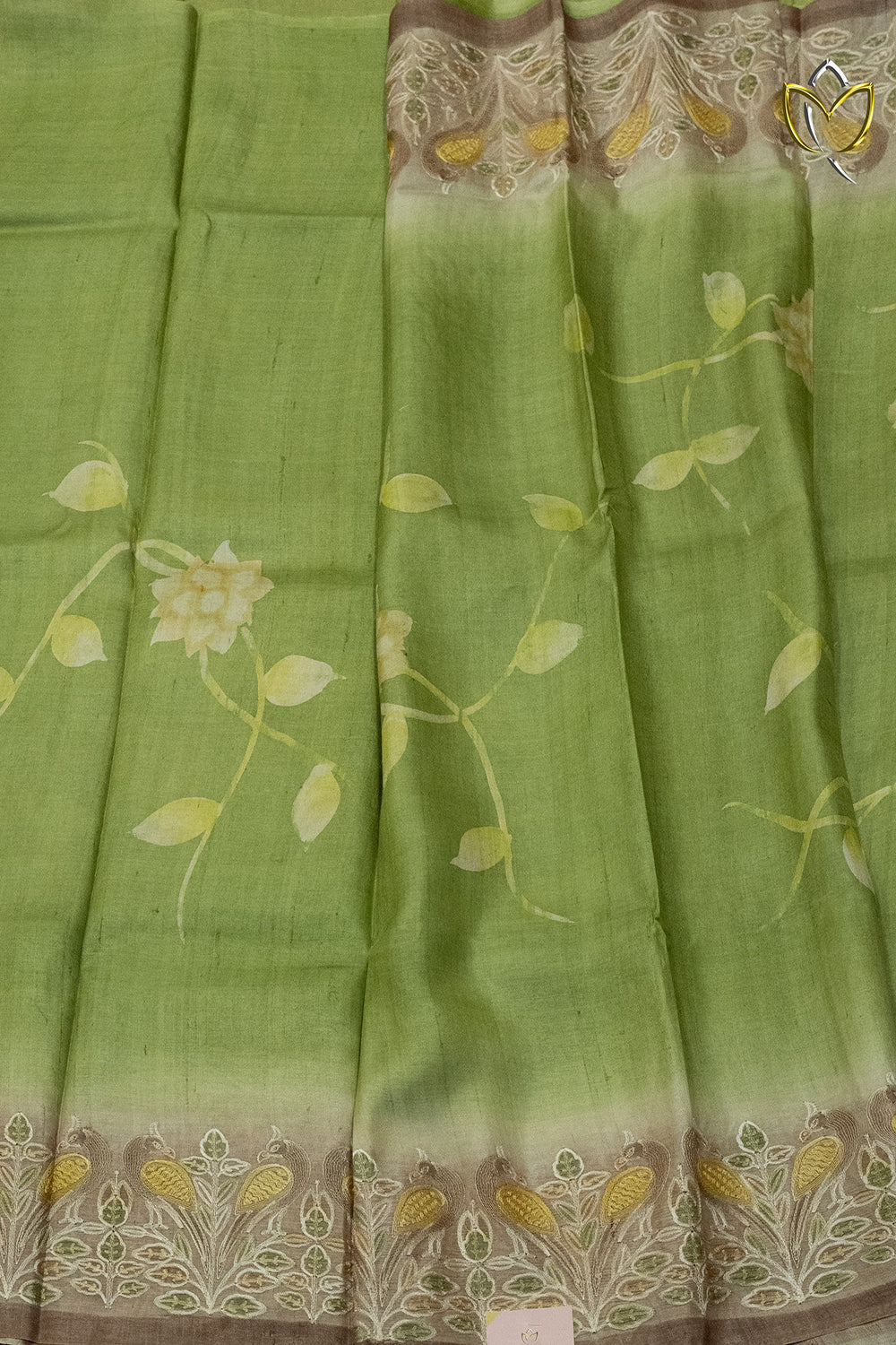 Pure Handloom Tussar - Green