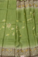 Pure Handloom Tussar - Green