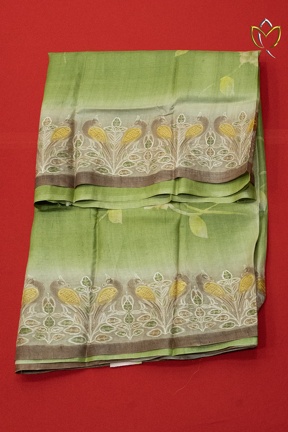 Pure Handloom Tussar - Green