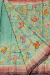 Pure Handloom Tussar - Sea Green