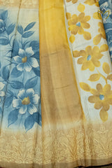 Pure Handloom Tussar - Beige