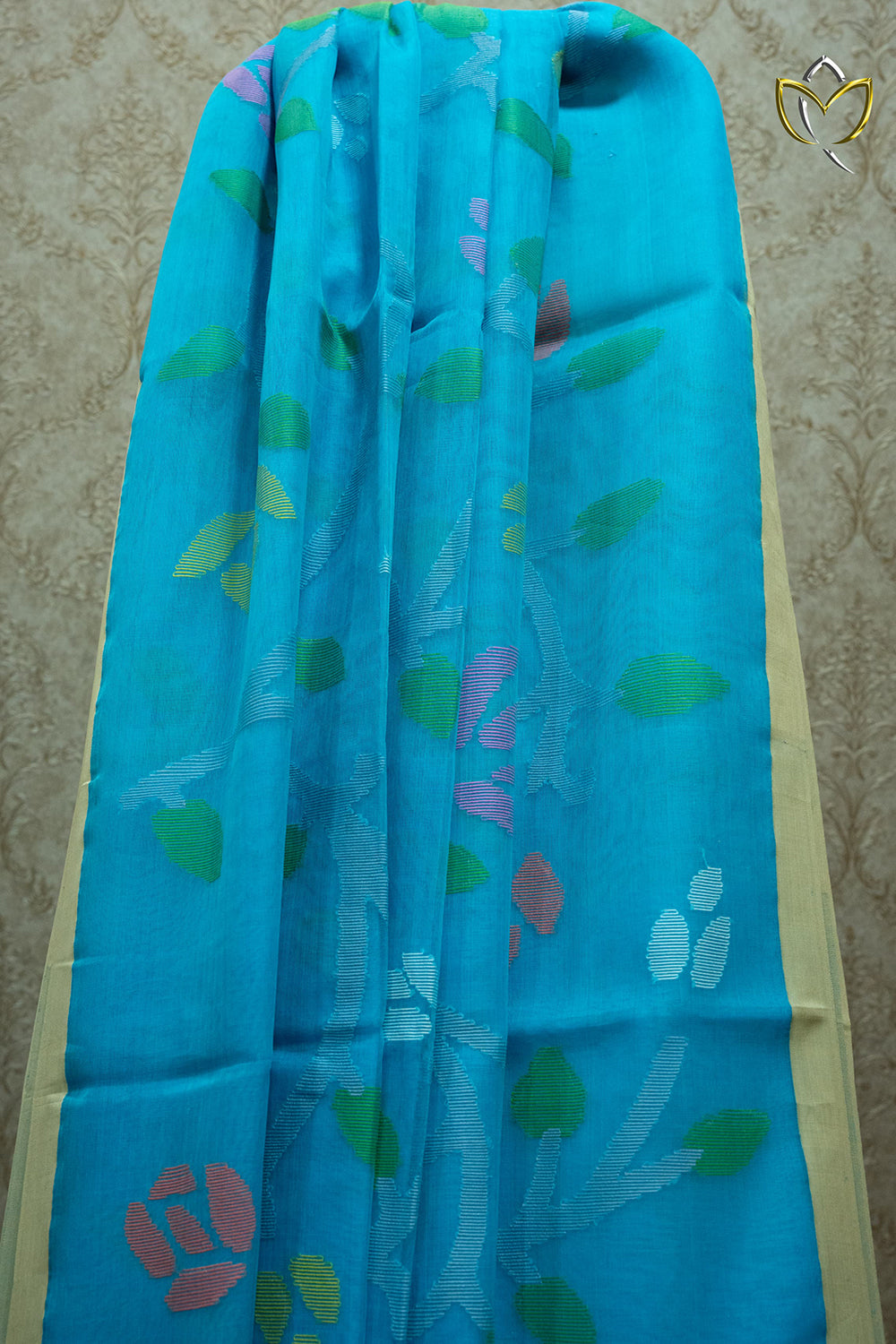 Muslin Jamdani - Turquoise Blue
