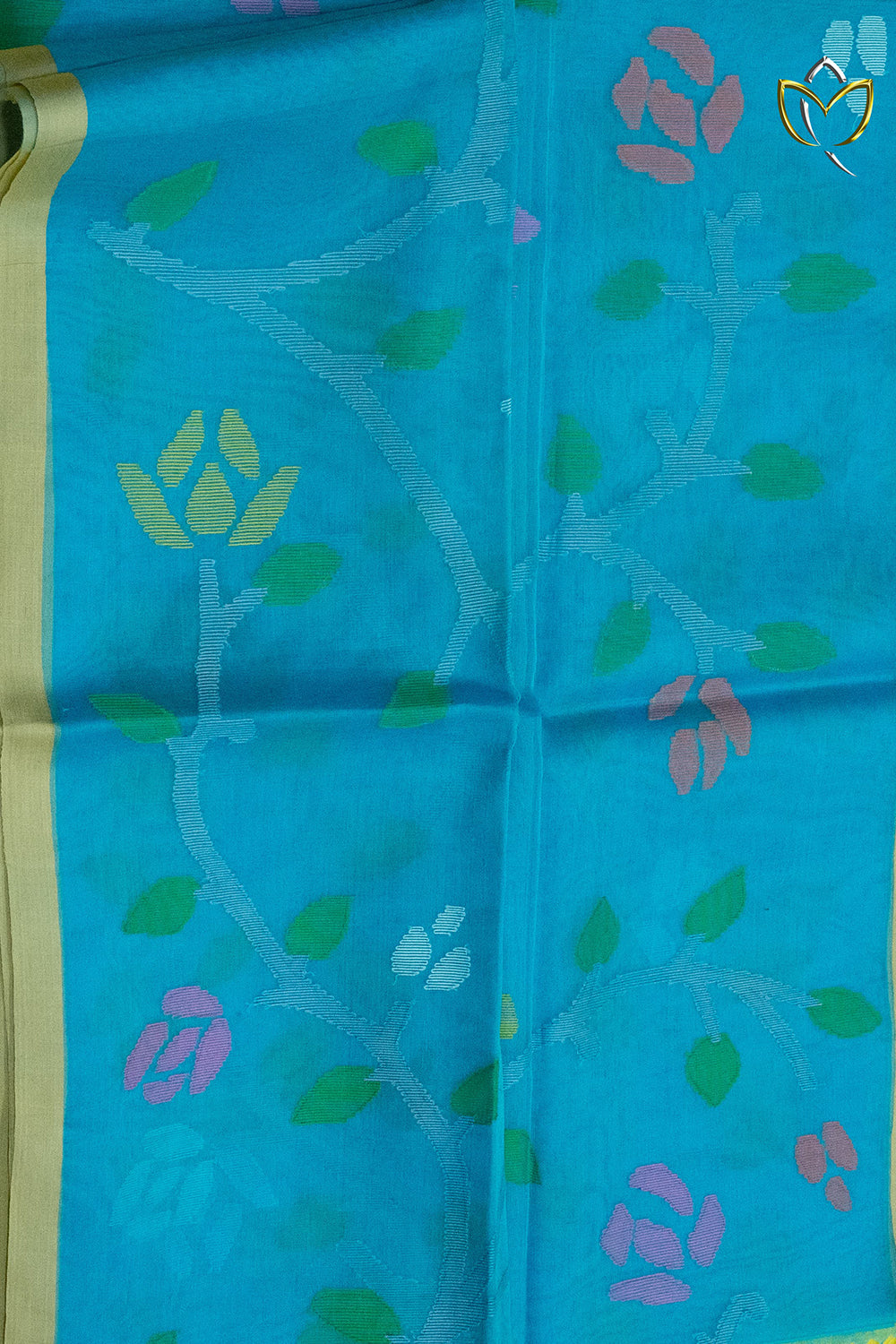 Muslin Jamdani - Turquoise Blue