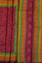 Pure Tussar - Brick Red
