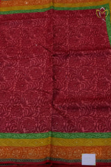 Pure Tussar - Brick Red