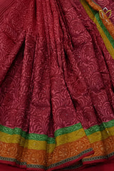Pure Tussar - Brick Red