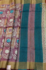 Pure Tussar - Dusty Maroon