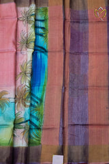 Pure Tussar - Peach
