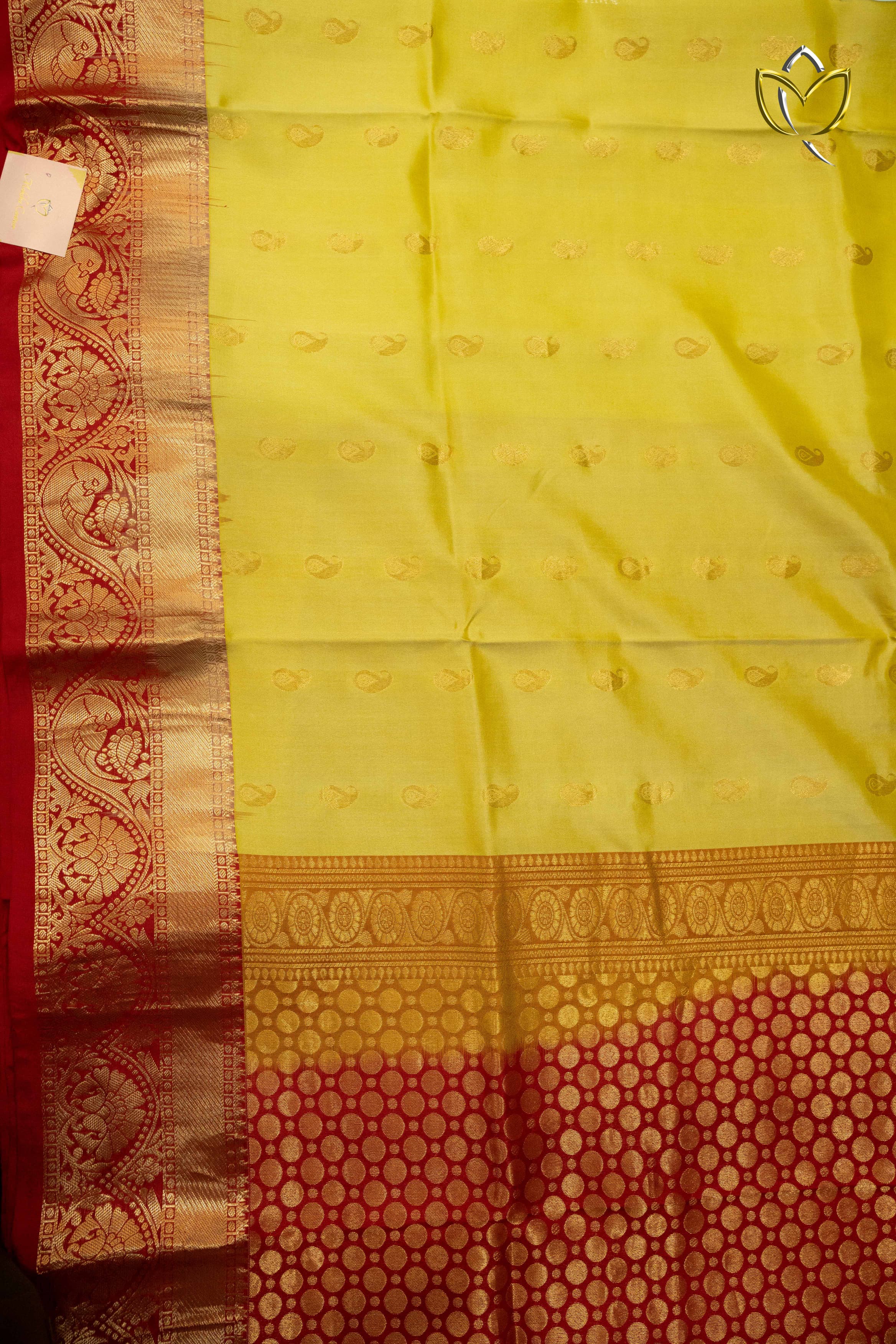 Lightweight Pattu - Yellow & Maroon