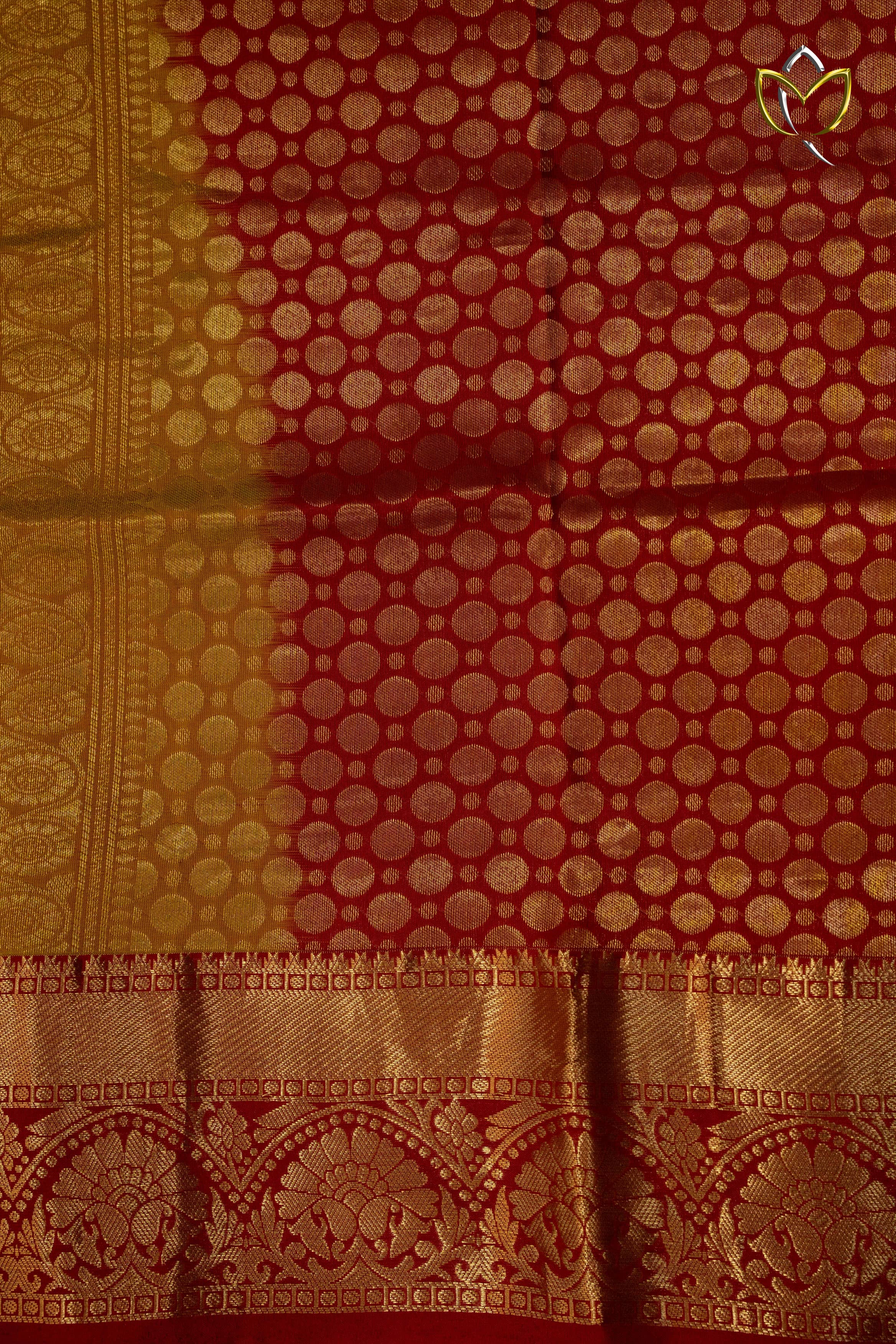 Lightweight Pattu - Yellow & Maroon