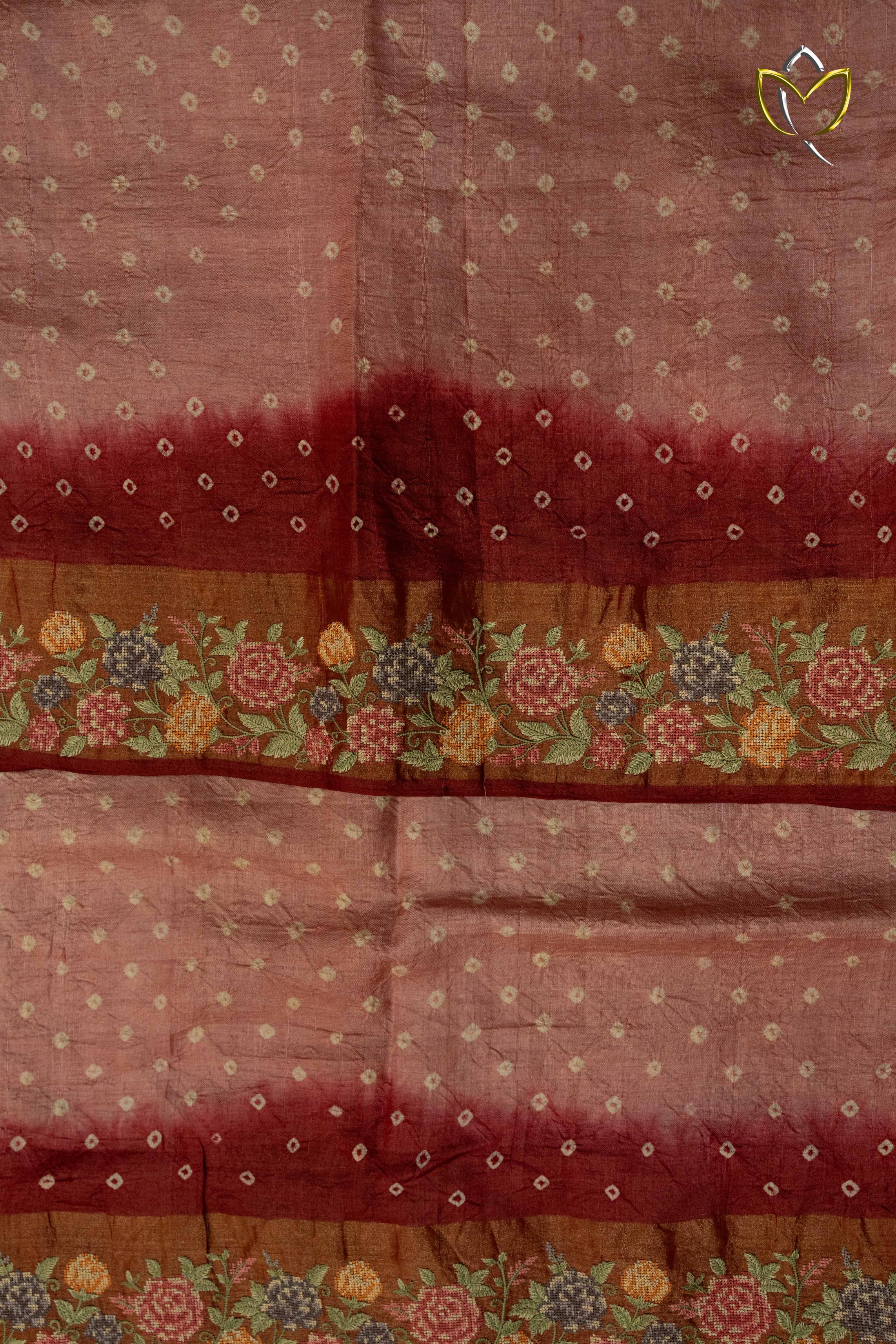 Tussar - Onion Pink & Rust