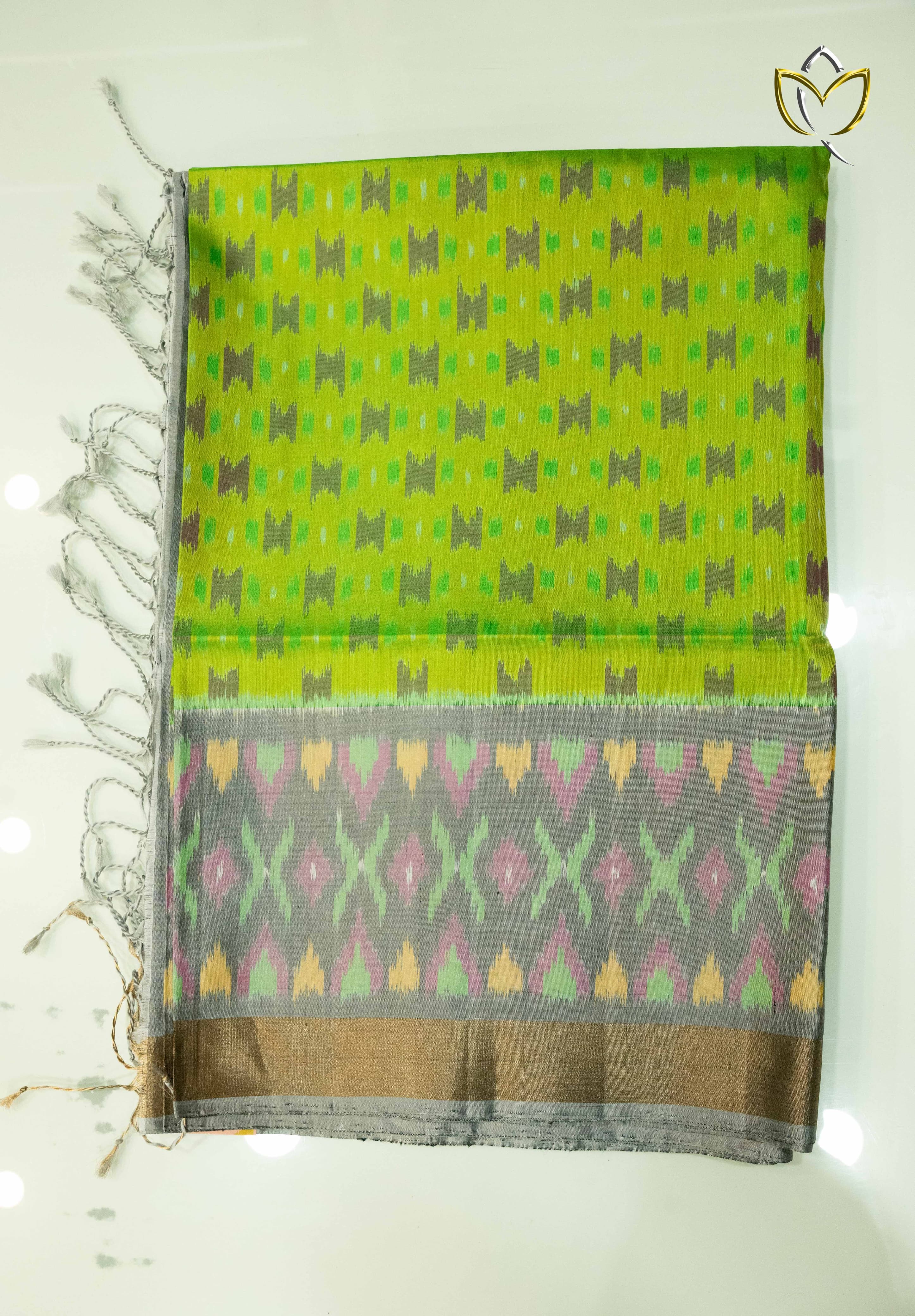Lightweight Pattu - Neon & And Grey