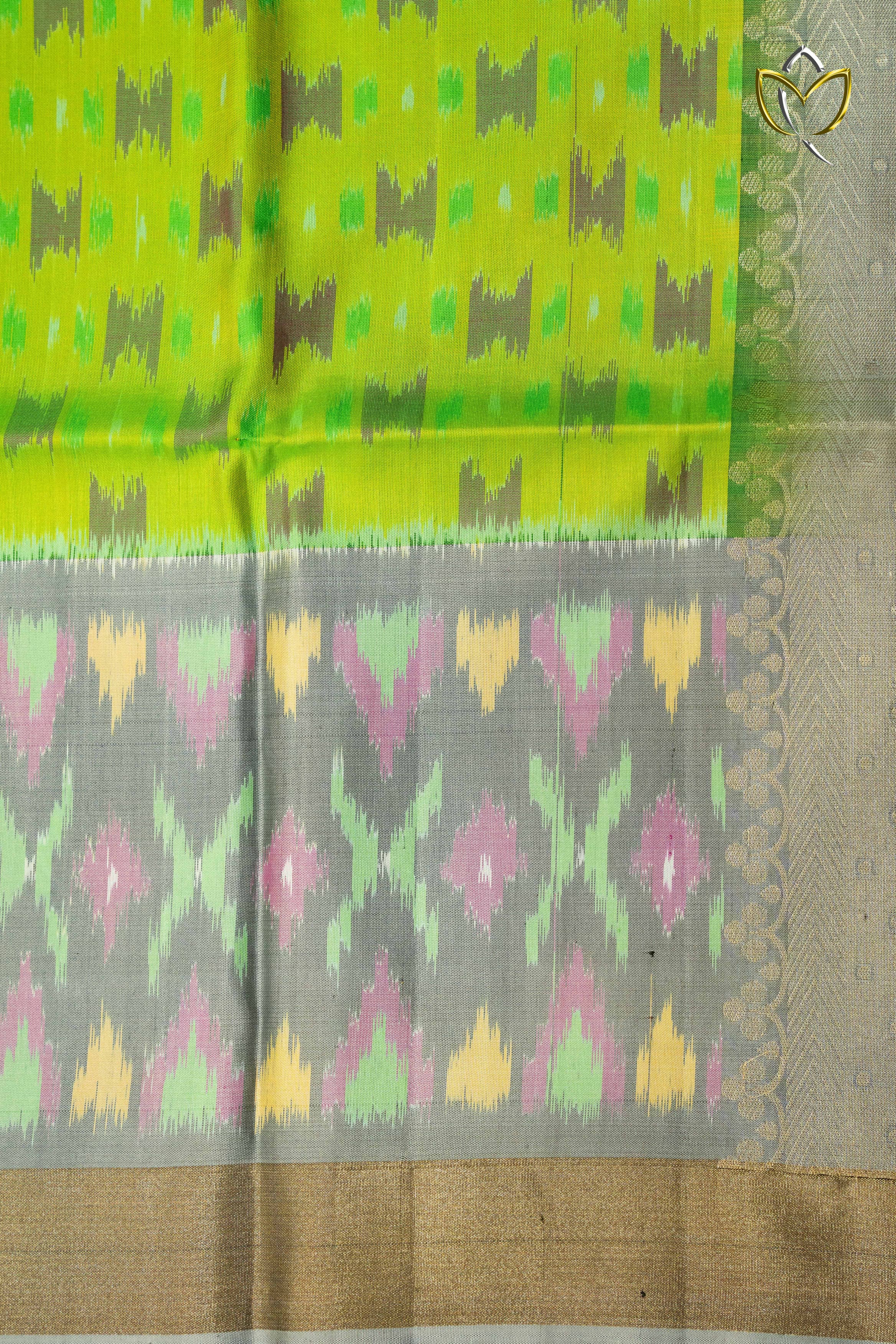Lightweight Pattu - Neon & And Grey