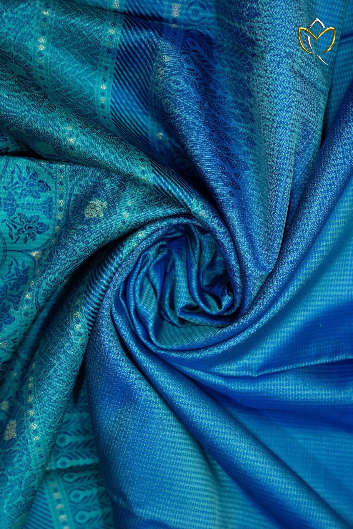 Lightweight Pattu - Turquoise Blue
