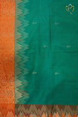 Lightweight Pattu - Rama Green & Orange