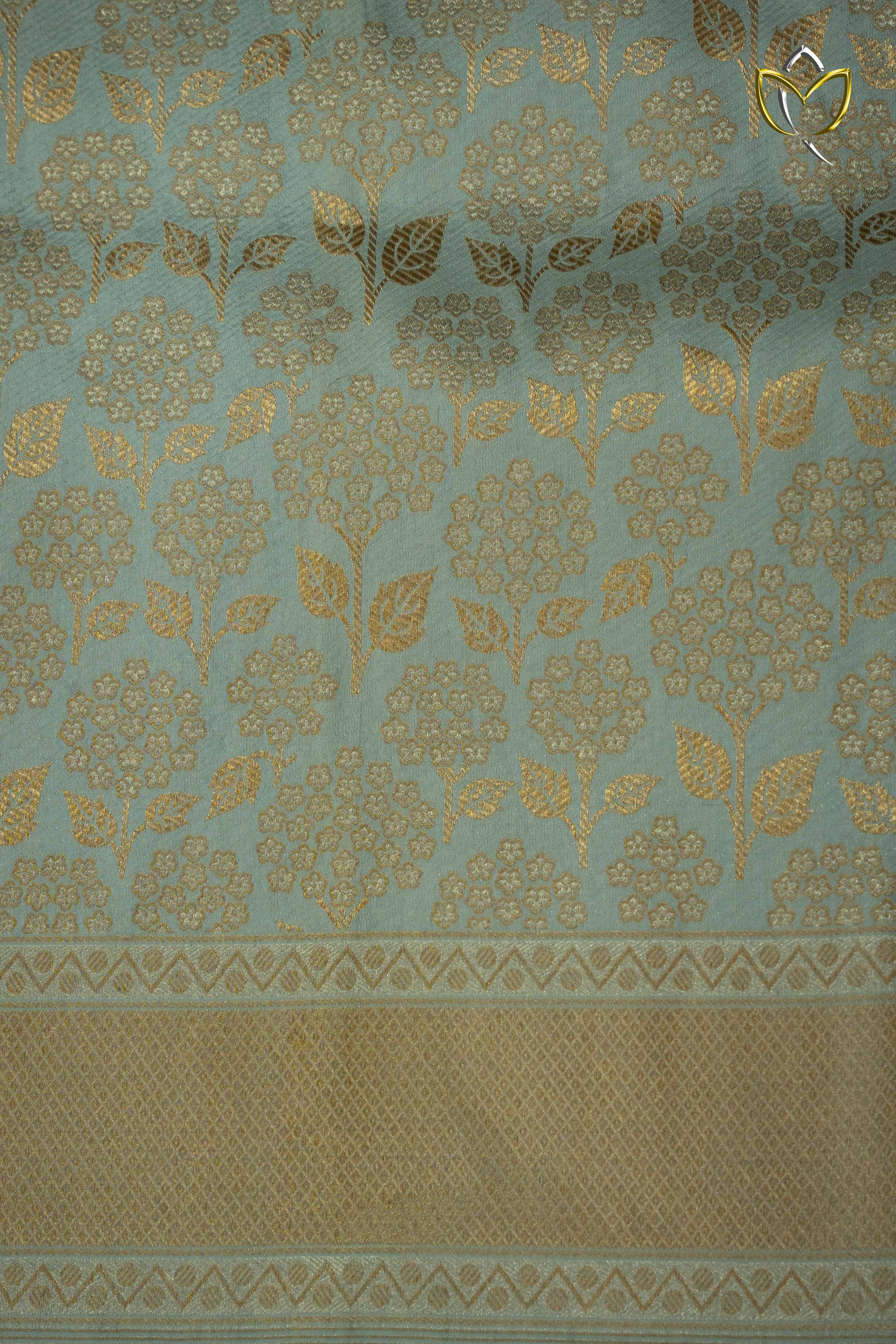 Banarasi Pattu - Arctic Blue