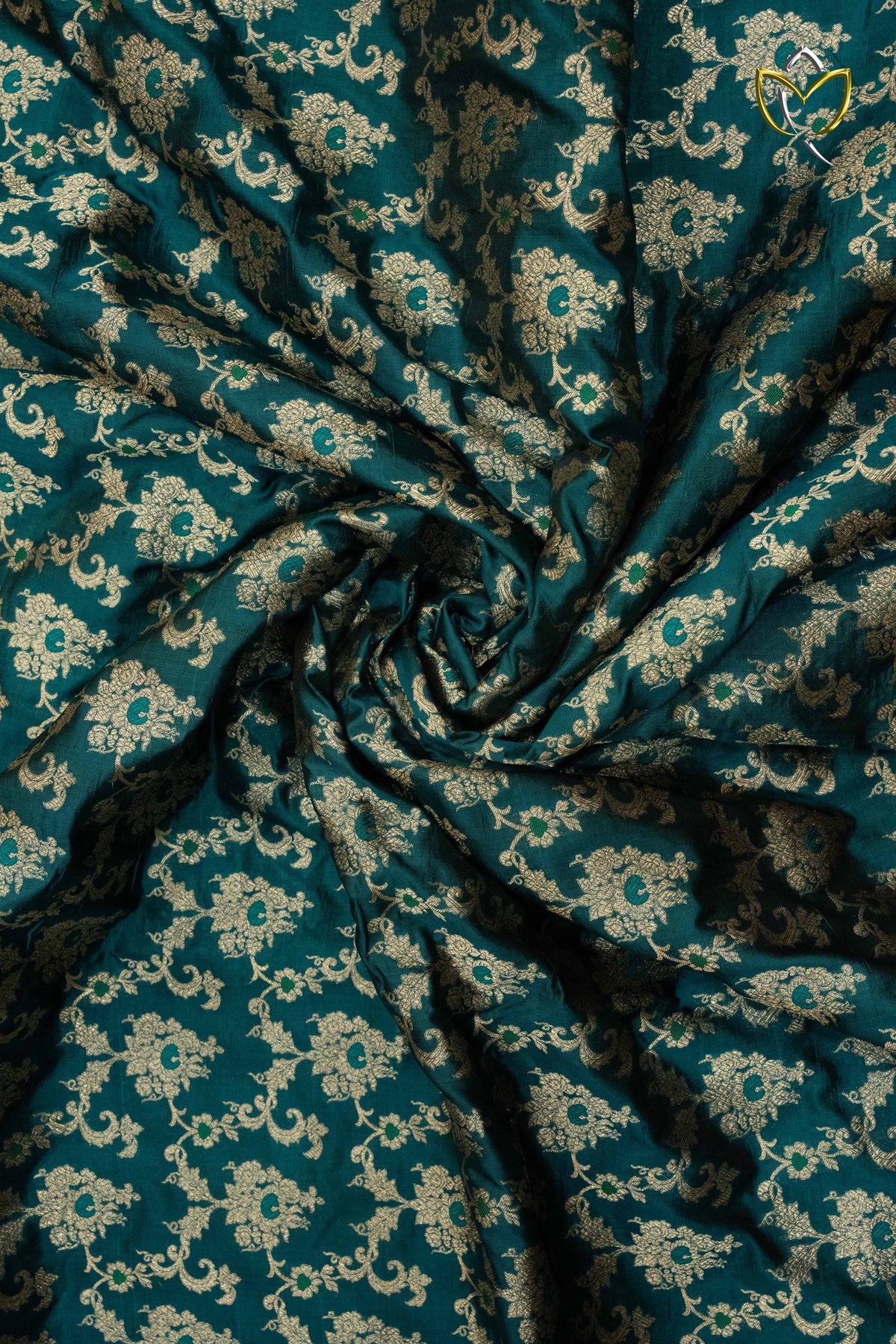 Banarasi Katan Pattu - Peacock Blue