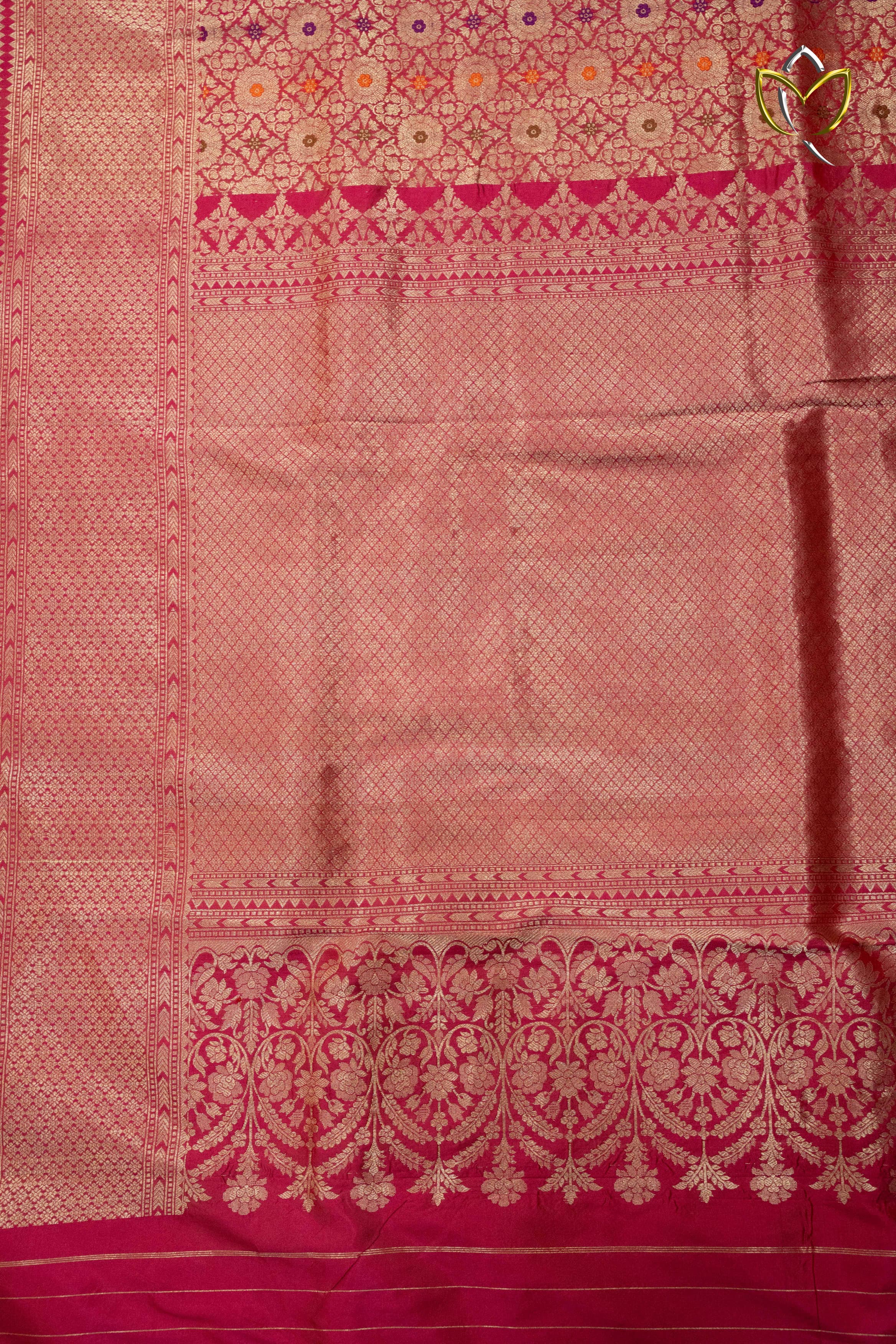 Banarasi Katan Pattu - Pinkish Red