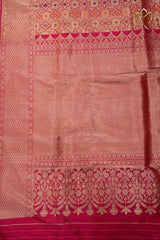 Banarasi Katan Pattu - Pinkish Red