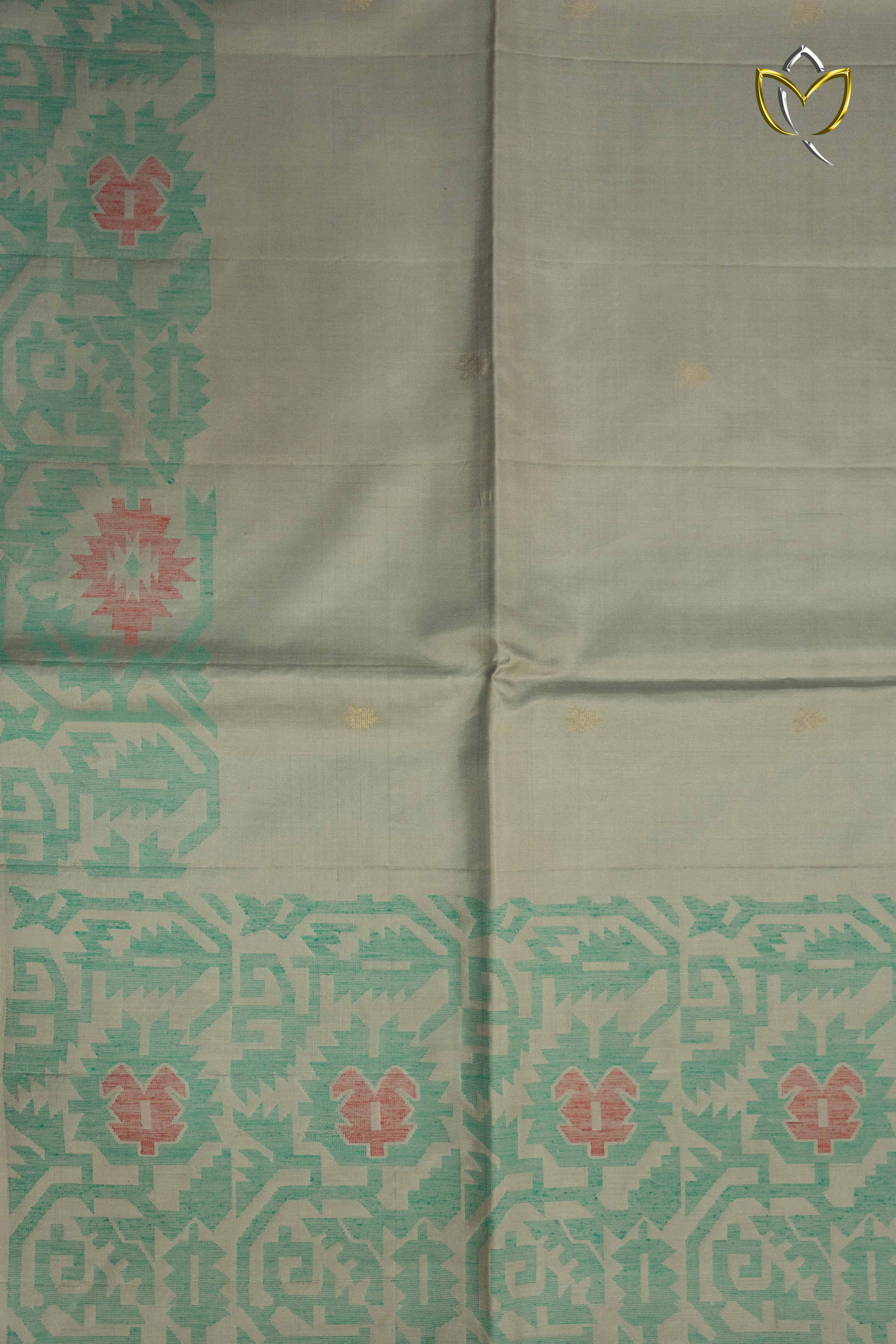 Assam Pattu - Ash Grey