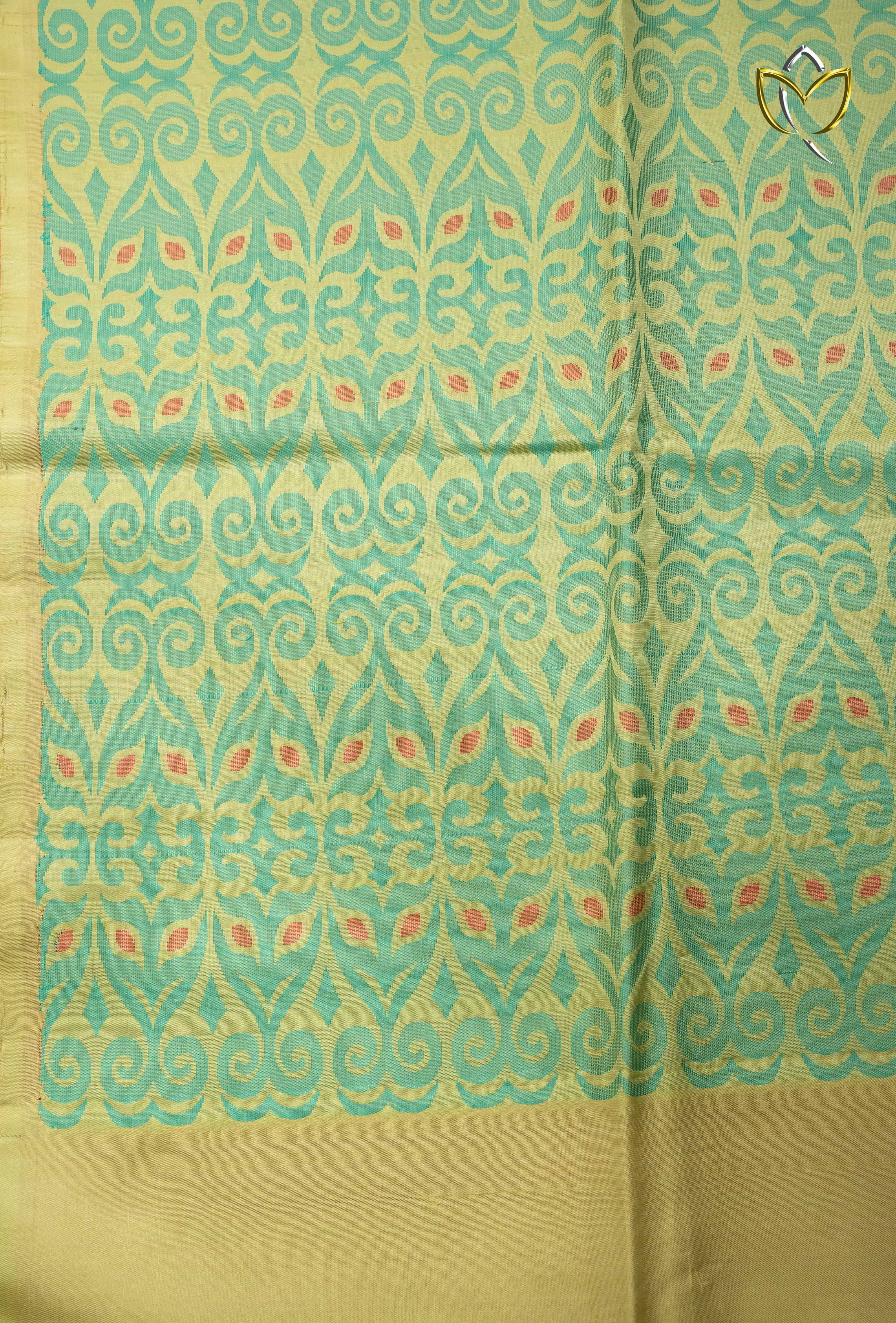 Assam Pattu - Lime Yellow