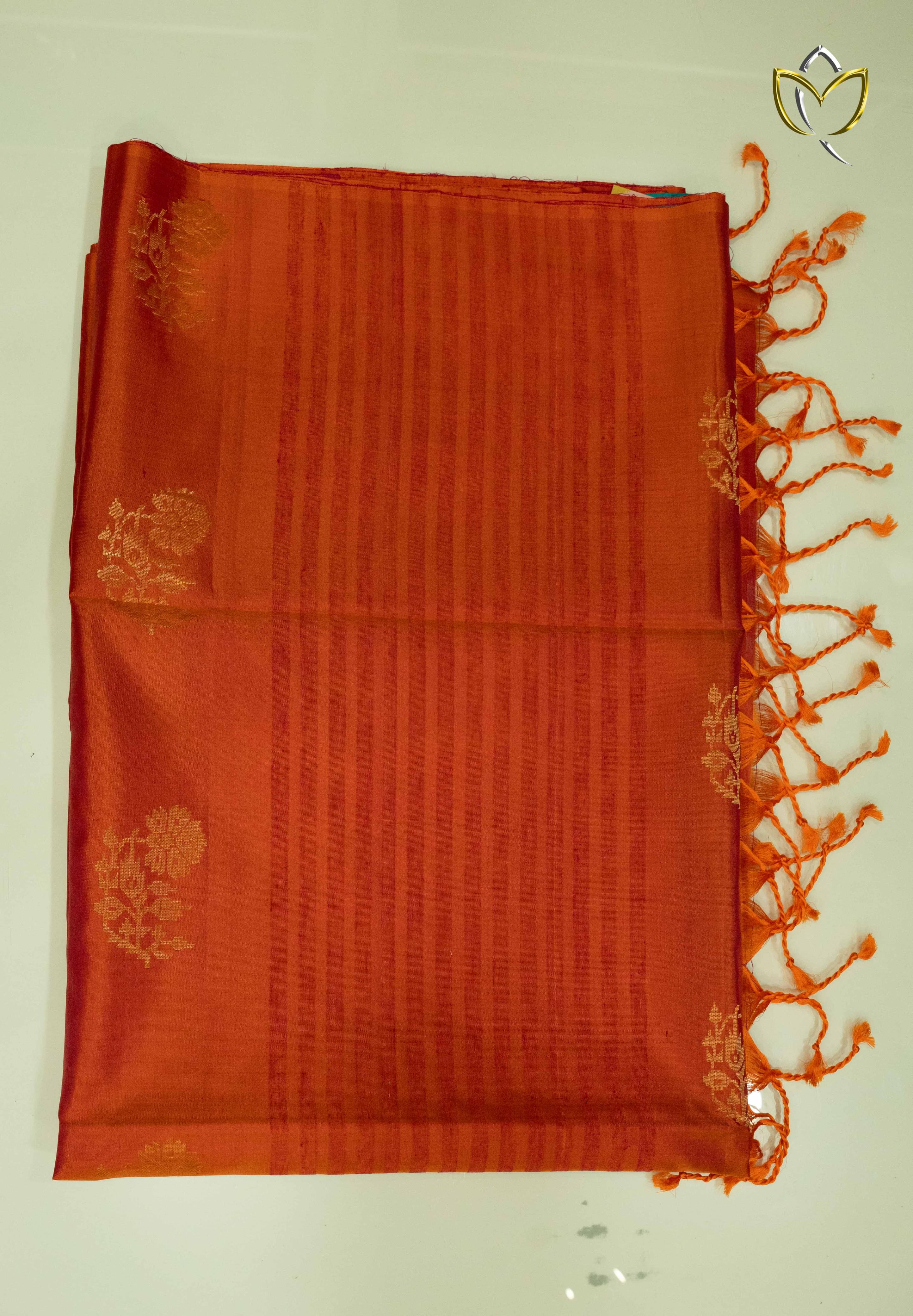 Assam Pattu - Plain Rust