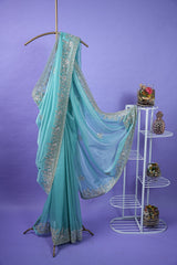 Fancy Glosco Tissue Organza  - Baby Blue