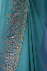 Fancy Glosco Tissue Organza  - Baby Blue