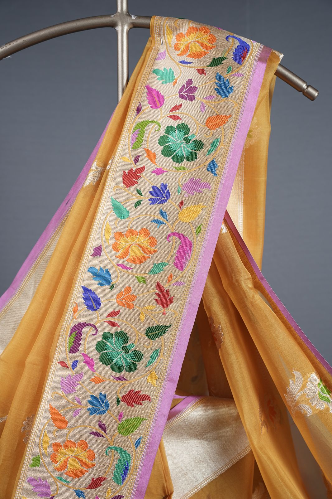 Banarasi Kora Pattu - Yellow