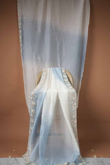 Fancy Handwork Border - Ash & Milky White