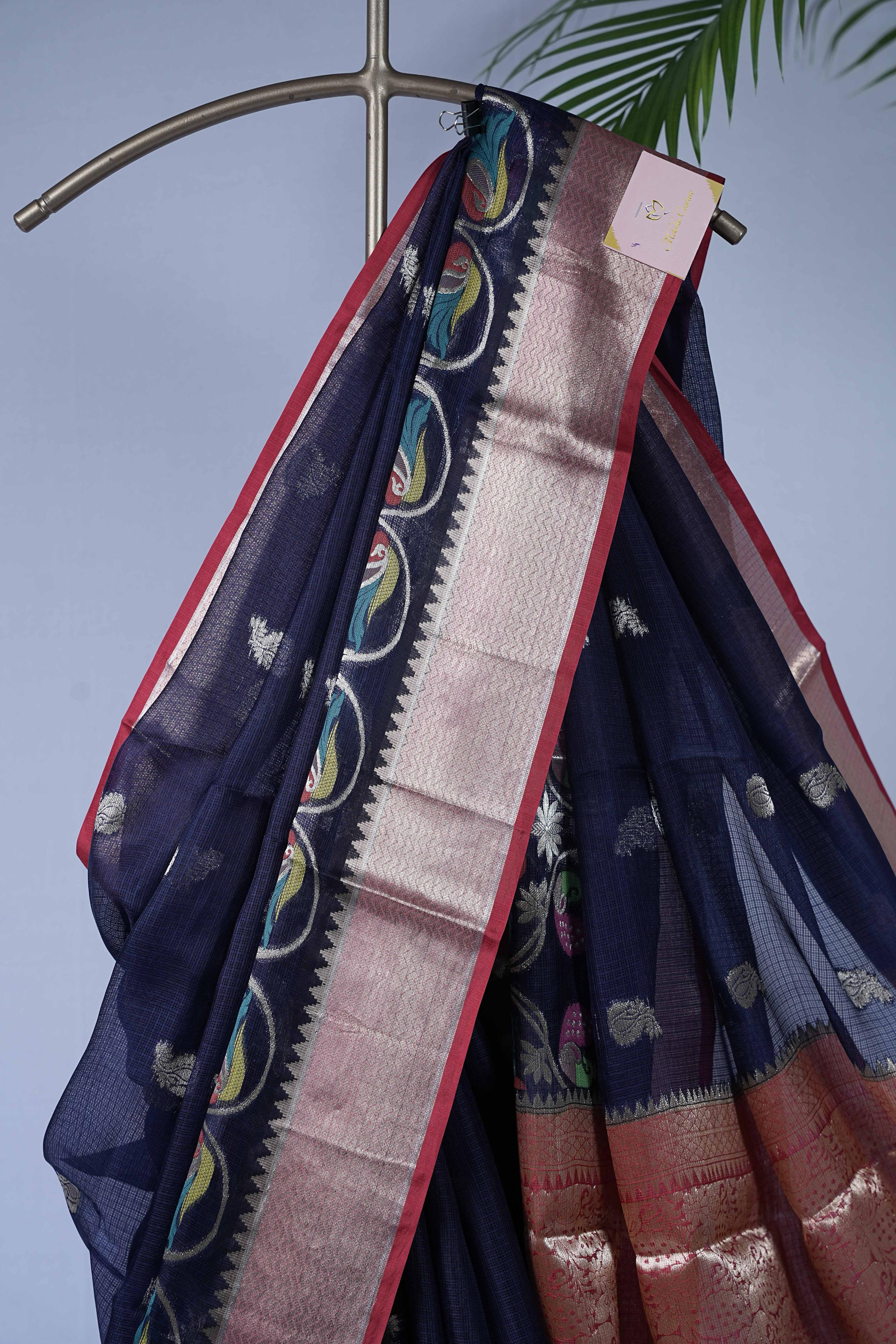 Silk Kota - Navy Blue