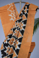 Ikkat Cotton - Black & Yellow