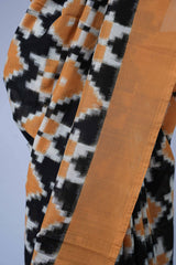 Ikkat Cotton - Black & Yellow