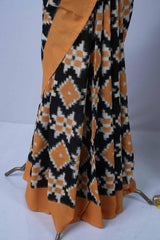 Ikkat Cotton - Black & Yellow