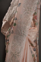 Tussar Silk - Peach