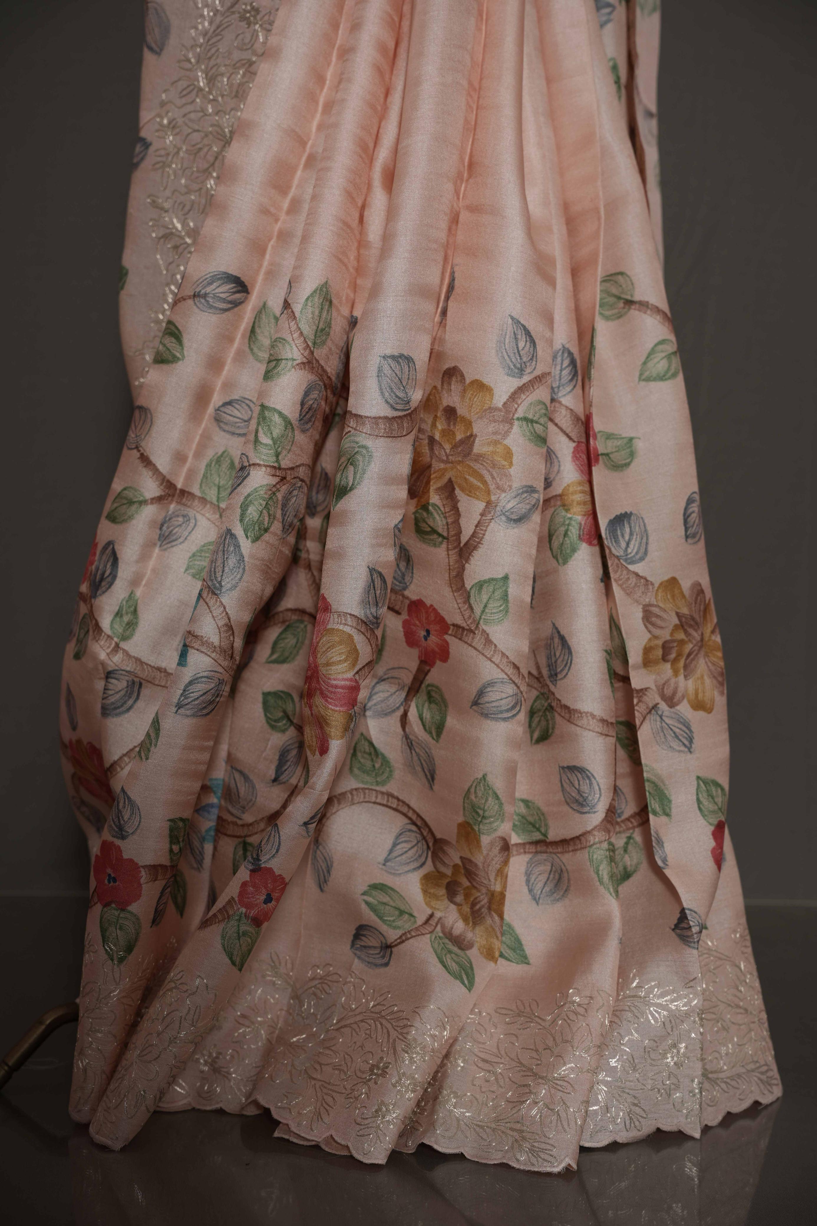 Tussar Silk - Peach
